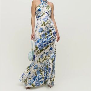 Reformation Veria Silk Dress - Lucca color